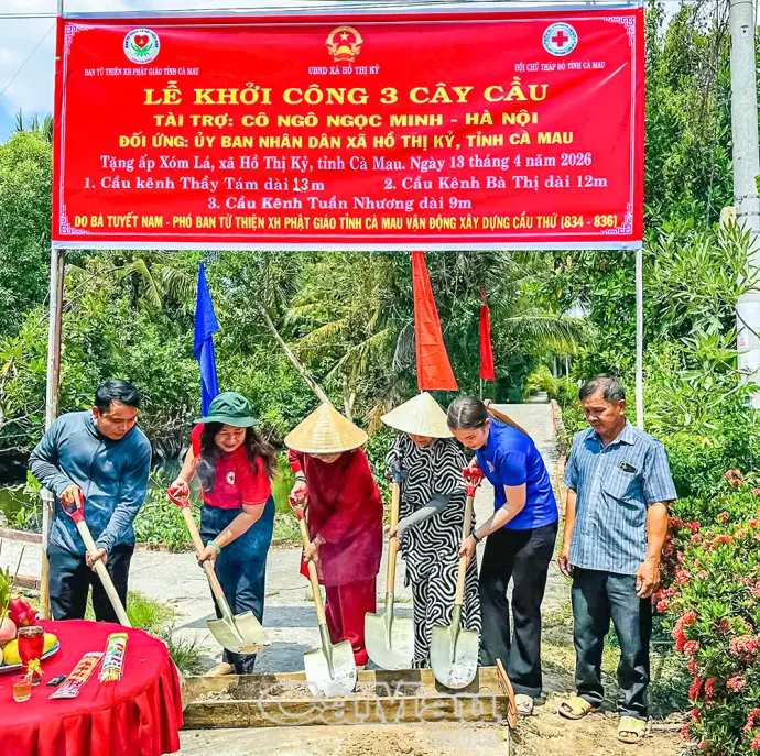 Khởi công xây dựng 3 cây cầu nông thôn tại Xã Hồ Thị Kỷ