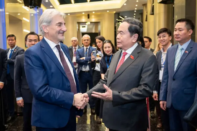 Chủ tịch Quốc hội Trần Thanh Mẫn dự và phát biểu tại Toạ đàm Chính sách thúc đẩy hợp tác Việt Nam – Italia