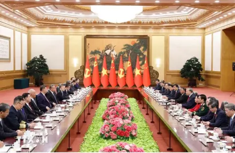 Tuyên bố chung về việc tiếp tục làm sâu sắc quan hệ đối tác hợp tác chiến lược toàn diện, thúc đẩy xây dựng Cộng đồng chia sẻ tương lai Việt Nam - Trung Quốc có ý nghĩa chiến lược ở mức độ cao hơn trong thời kỳ mới