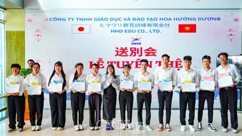 Lễ tuyên thệ của học viên trước ngày sang Nhật Bản học tập, làm việc