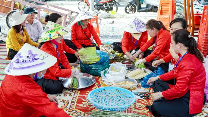 Khai mạc Hội thi bánh dân gian và trò chơi dân gian tại Lễ tri ân Đức Quốc Tổ Lạc Long Quân 2026