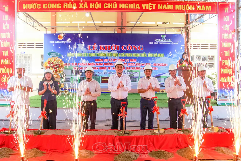 Khởi công xây dựng Trường Tiểu học 2 Xã Phan Ngọc Hiển