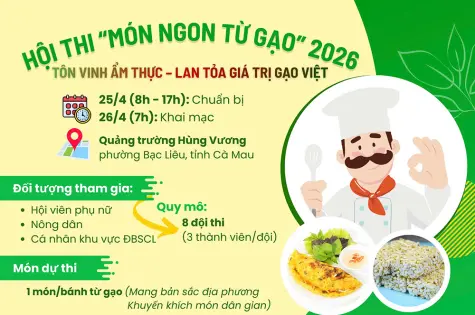 Hội thi "Món ngon từ gạo" 2026