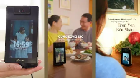 Trên tay Camera IP 360 độ 4MP Ezviz S10 có tích hợp màn hình