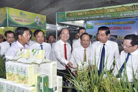 Lãnh đạo Trung ương và tỉnh ấn tượng với không gian trưng bày tại Tuần lễ Khoa học, Công nghệ - Văn hoá, Du lịch Cà Mau