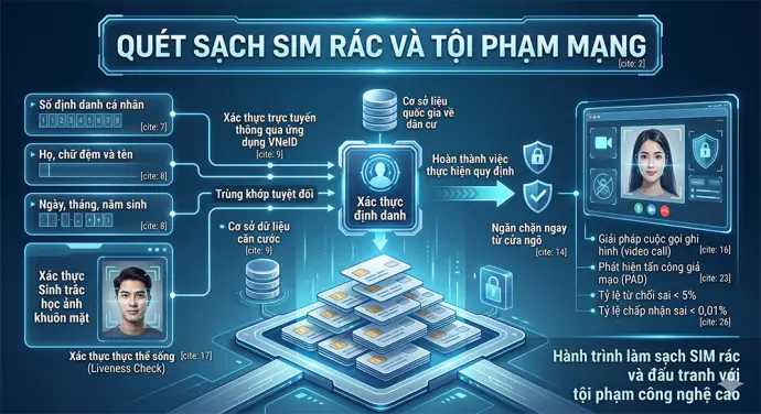 Kiên quyết quét sạch SIM rác và tội phạm mạng