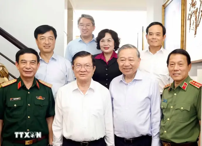 Tổng Bí thư, Chủ tịch nước Tô Lâm thăm các đồng chí nguyên lãnh đạo Đảng, Nhà nước và Mẹ Việt Nam Anh hùng