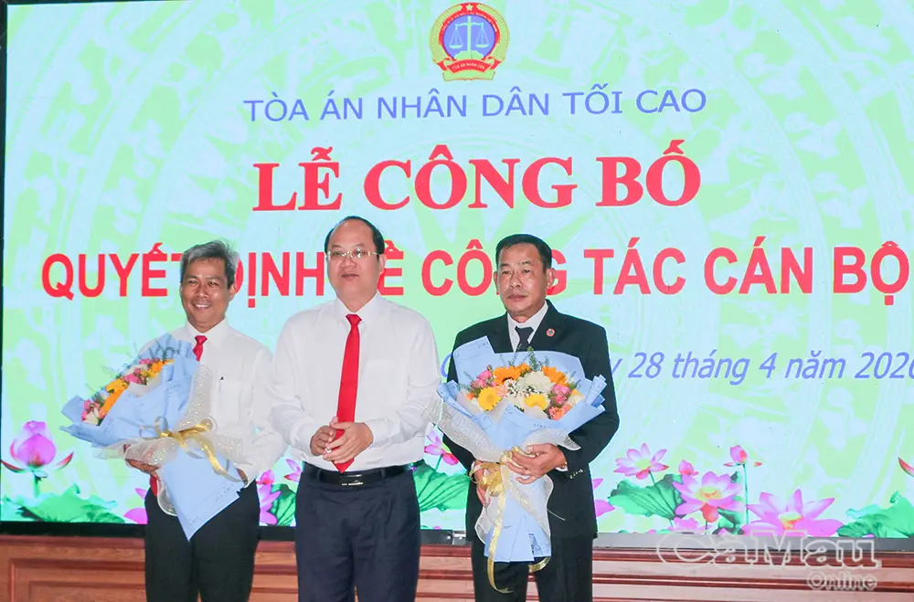 Công bố quyết định điều động, bổ nhiệm Chánh án TAND tỉnh Cà Mau