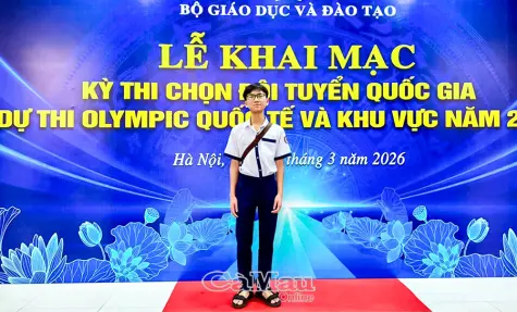 Em Trần Nhật Tân là thí sinh duy nhất của Cà Mau được ưu tiên tuyển thẳng đại học năm 2026