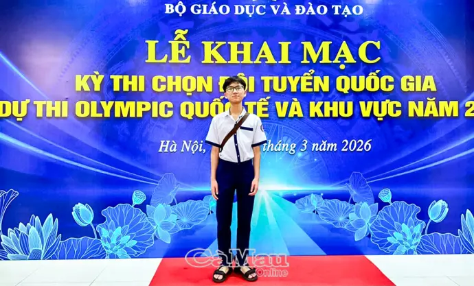 Em Trần Nhật Tân là thí sinh duy nhất của Cà Mau được ưu tiên tuyển thẳng đại học năm 2026