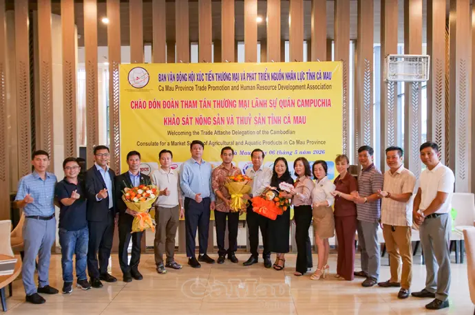 Kết nối xuất khẩu thuỷ sản Cà Mau sang thị trường Campuchia