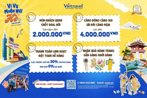 Vietravel khởi động hè 2026 với chùm sản phẩm đa trải nghiệm và ưu đãi linh hoạt