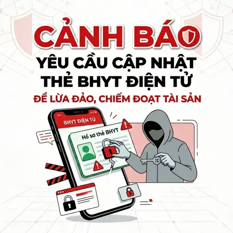 Cảnh báo thủ đoạn yêu cầu cập nhật thẻ BHYT điện tử để lừa đảo, chiếm đoạt tài sản
