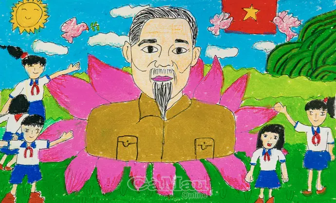 Nét vẽ tuổi thơ dâng Bác kính yêu