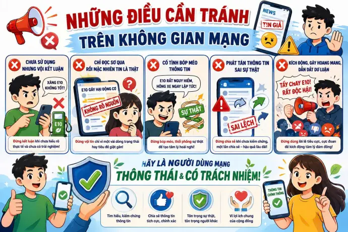 Tỉnh táo trước thông tin sai lệch về xăng E10