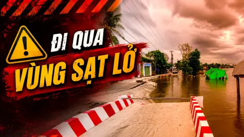 Đi qua vùng sạt lở