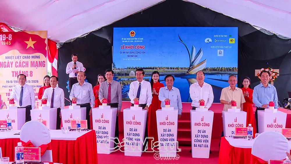 Khởi công Công viên Ba Hạt Lúa – Không gian tôn vinh văn minh lúa nước