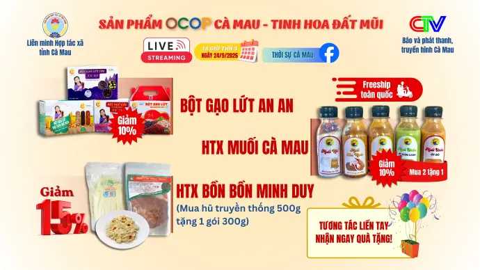 Phiên livestream OCOP ngày 24/9/2026