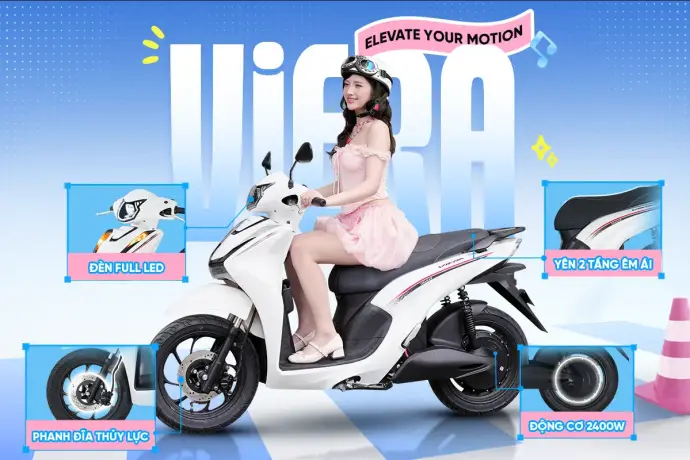 OSAKAR Viera trong mắt phái đẹp - Xe điện vừa xinh vừa “xịn”