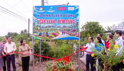 Ra mắt mô hình tuyến đường “Ngày xanh - Đêm sáng” ở xã Vĩnh Mỹ