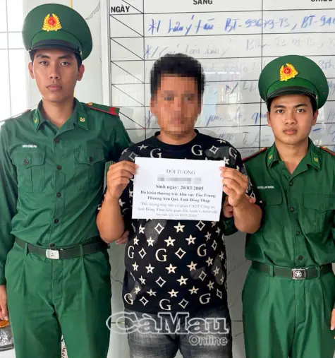 Đồn Biên phòng Gành Hào phát hiện đối tượng bị Công an tỉnh Đồng Tháp truy tìm