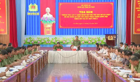 Công an tỉnh Cà Mau lấy ý kiến đóng góp đối với các dự thảo luật