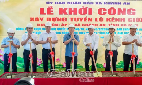 Cà Mau ra quân thực hiện Nghị quyết 16-NQ/TU, đồng loạt khởi công 22 tuyến giao thông nông thôn