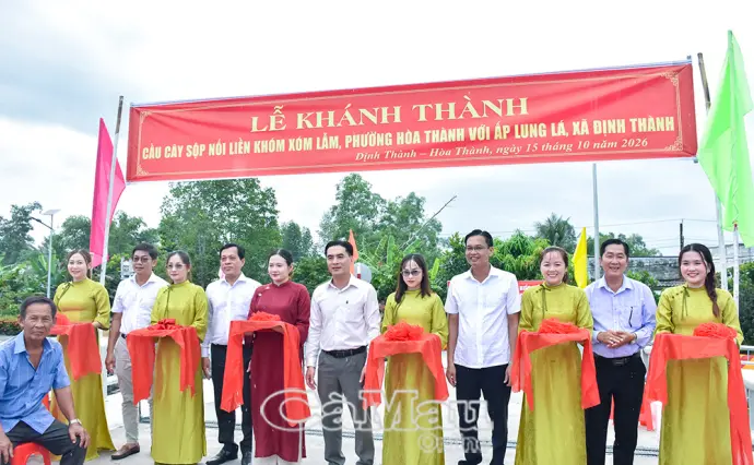 Khánh thành cầu kết nối xã Định Thành và phường Hoà Thành