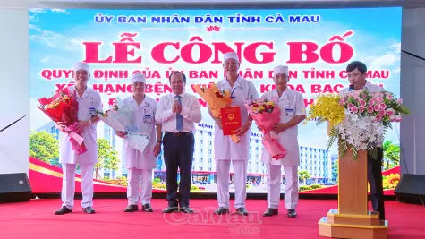 Bệnh viện Đa khoa Bạc Liêu đạt bệnh viện hạng I
