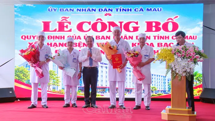 Bệnh viện Đa khoa Bạc Liêu đạt bệnh viện hạng I