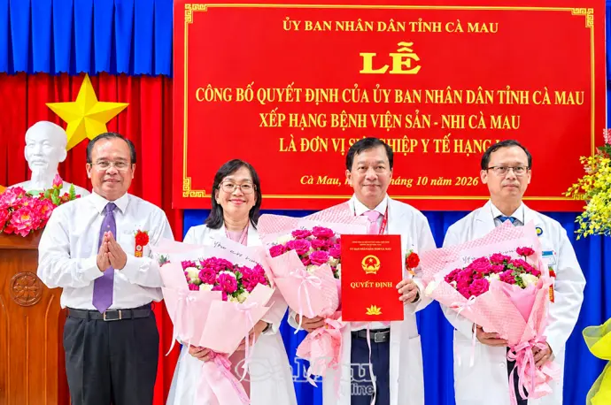 Bệnh viện Sản - Nhi Cà Mau đạt tiêu chuẩn Bệnh viện hạng I