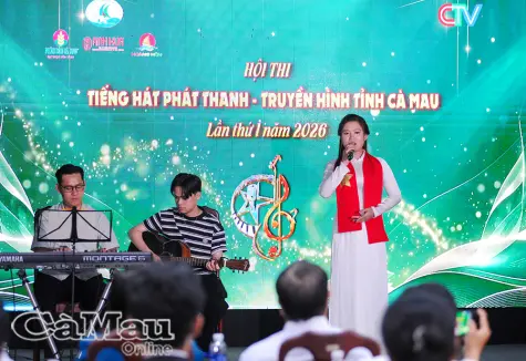 Sôi nổi vòng tuyển chọn Hội thi Tiếng hát Phát thanh - Truyền hình tỉnh Cà Mau lần thứ I năm 2026