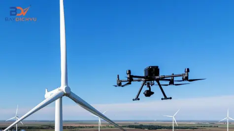 Ứng dụng DRONE trong khảo sát điện gió, cột viễn thông, đường dây và cột điện